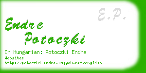 endre potoczki business card